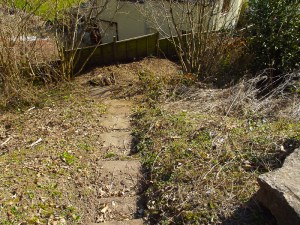 The garden slope after today's efforts.