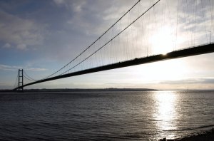 The Humber Bridge, leading to Hull.